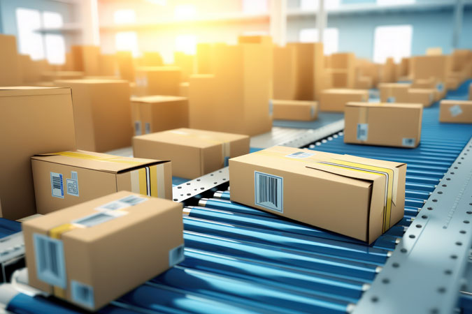 paketlieferung-verpackungsdienst-und-pakettransportsystem-konzept-kartonkisten-auf-foerderband-im-lager-postautomation